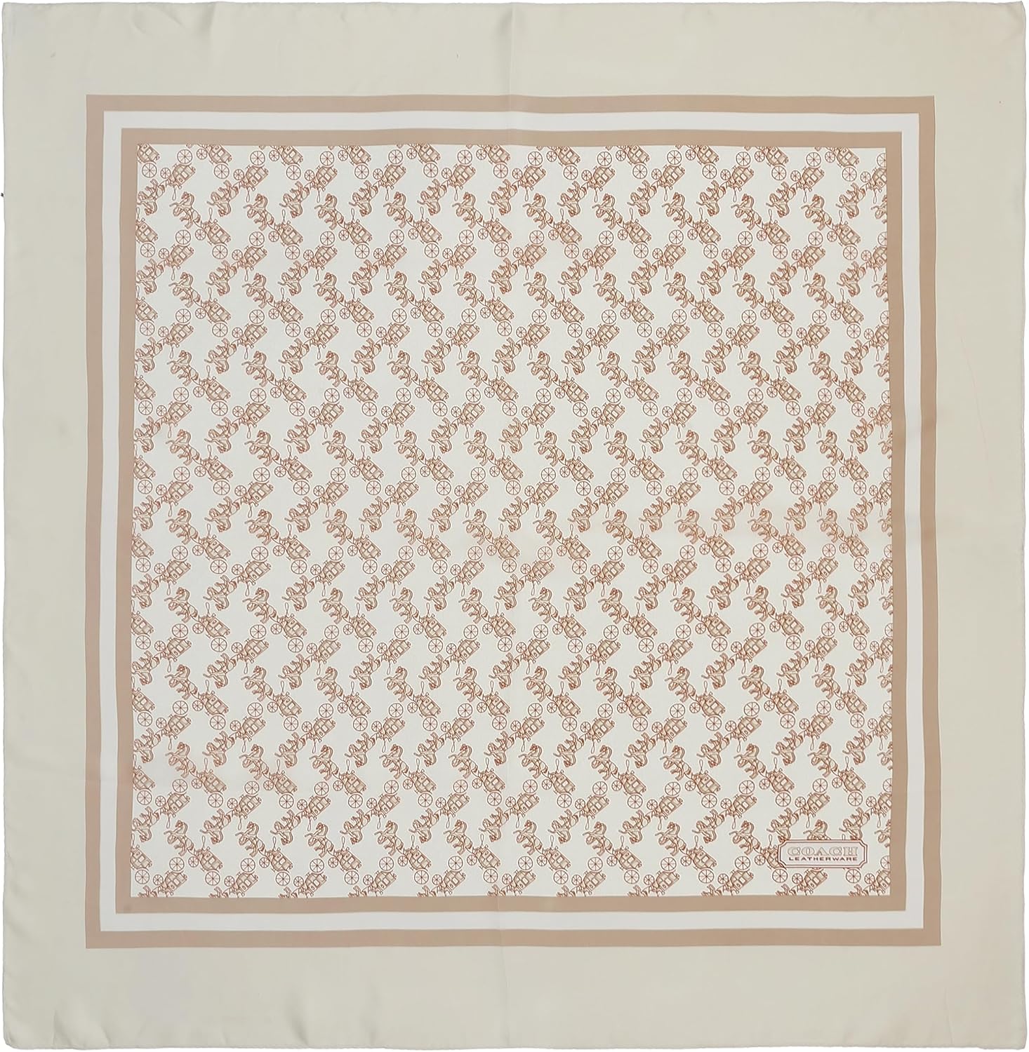 COACH womens Horse & Carriage Printed Silk Square - Image 2