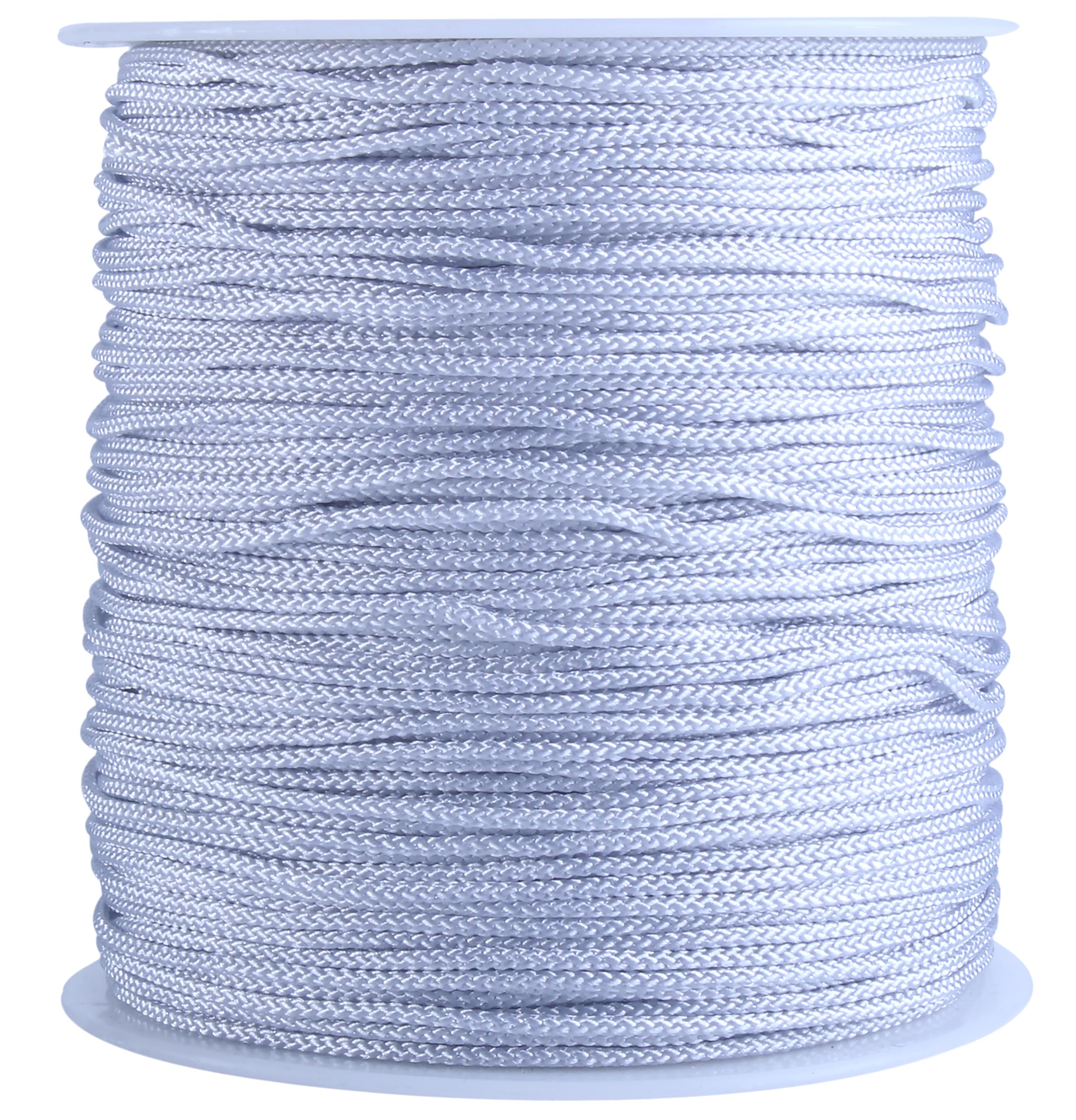 Cordon nylon tressé gris 1mm de haute résistance pour collier