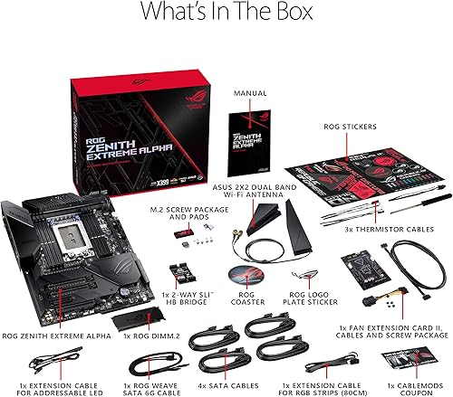 Miniatura 5 de Asus Rog Zenith Extreme Alpha X399 HEDT - Placa base para juegos AMD Threadripper 2 (TR4) EATX DDR4 M.2 10G LAN USB 3.1 Gen2