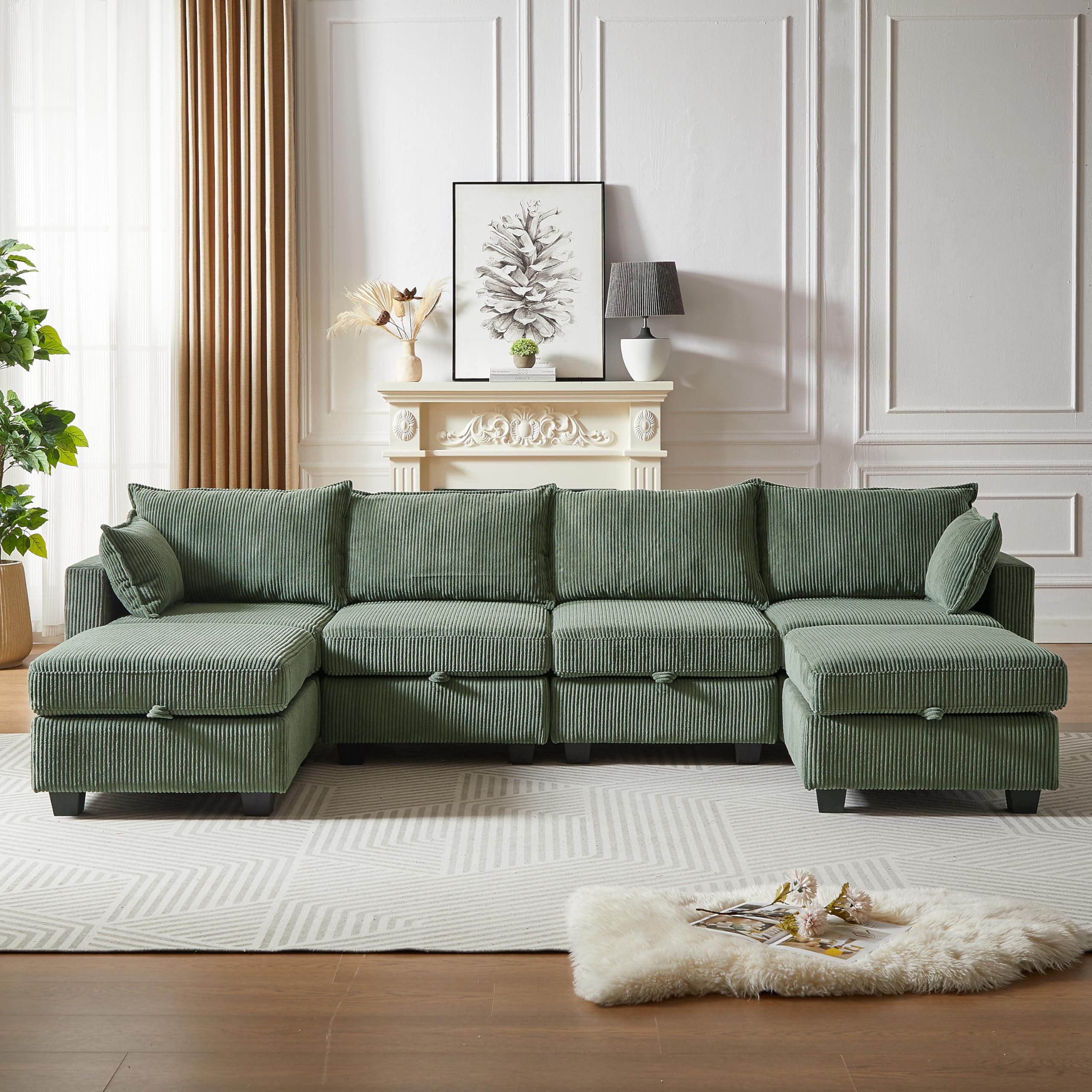 Amazon.com: kevinplus 113.5'' Sectional Sofa Couch with