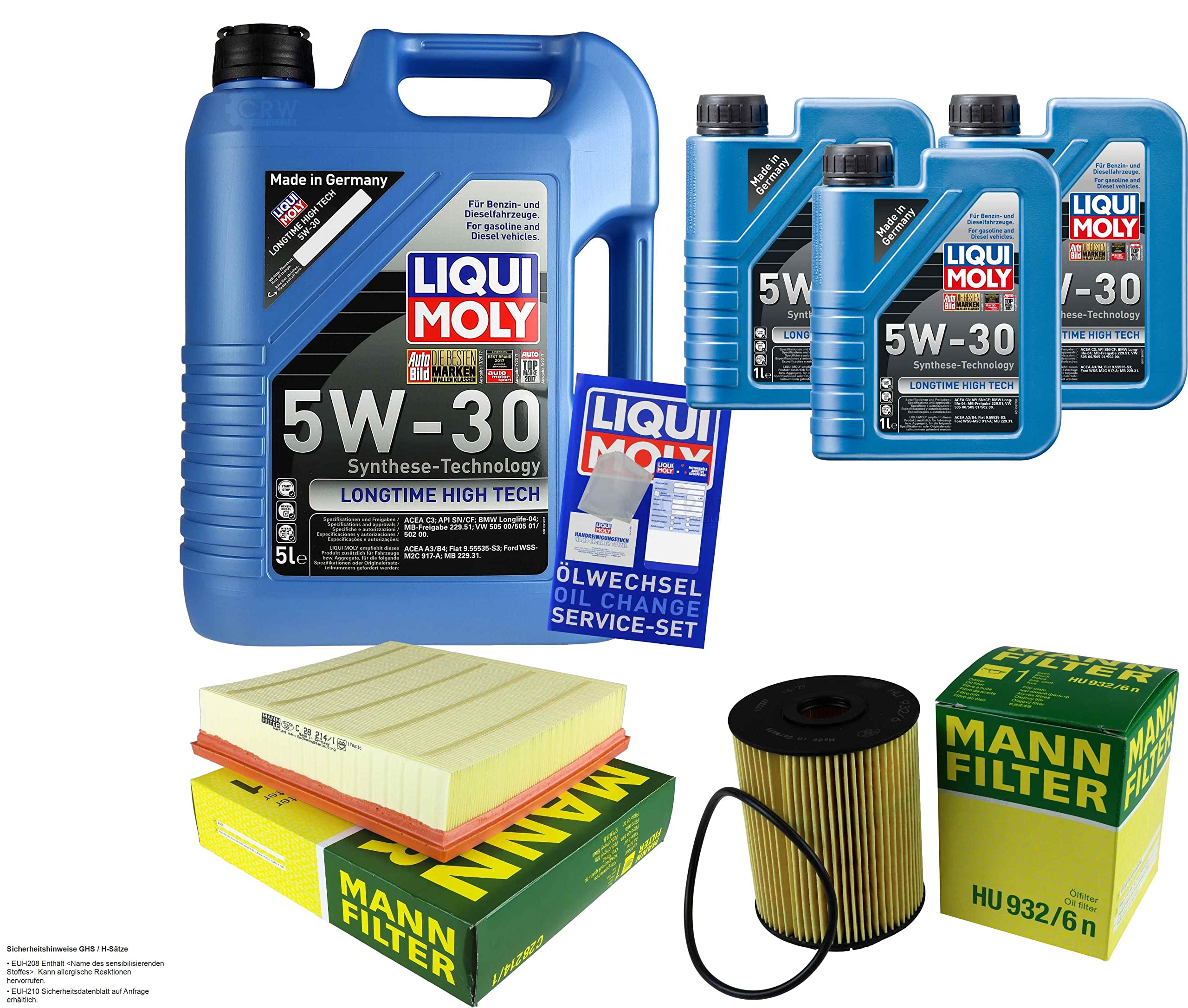 Kit d'inspection 8 l LM LT High Tech 5W-30 + filtre à air MANN