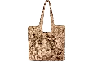 Large Straw Beach Bag: Handwoven Boho Tote for Summer Vacations