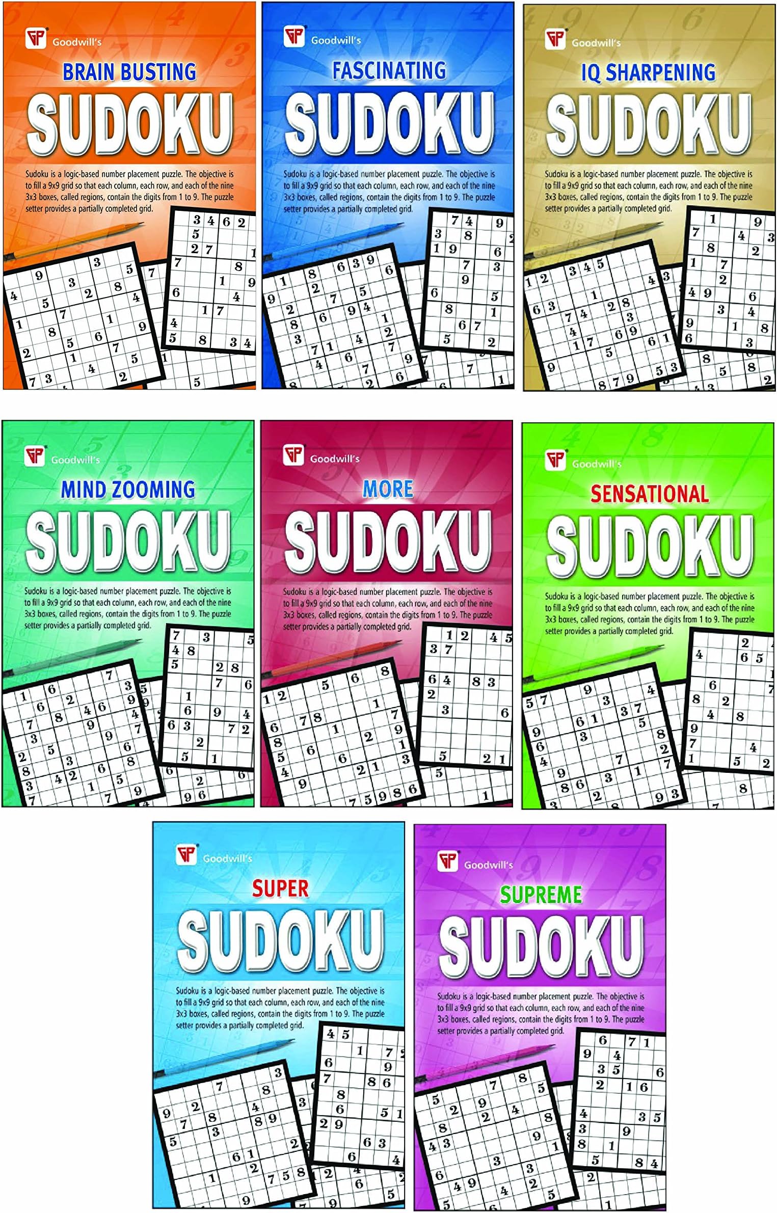 Sudoku Series - Set Of 8 Titles