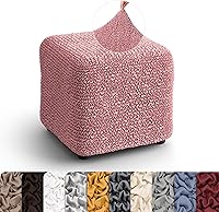 Vista 49 de PAULATO BY GA.I.CO. Funda otomana grande para taburete, funda de tela de poliéster suave, protector elástico de muebles de 1 pieza, colección Mango