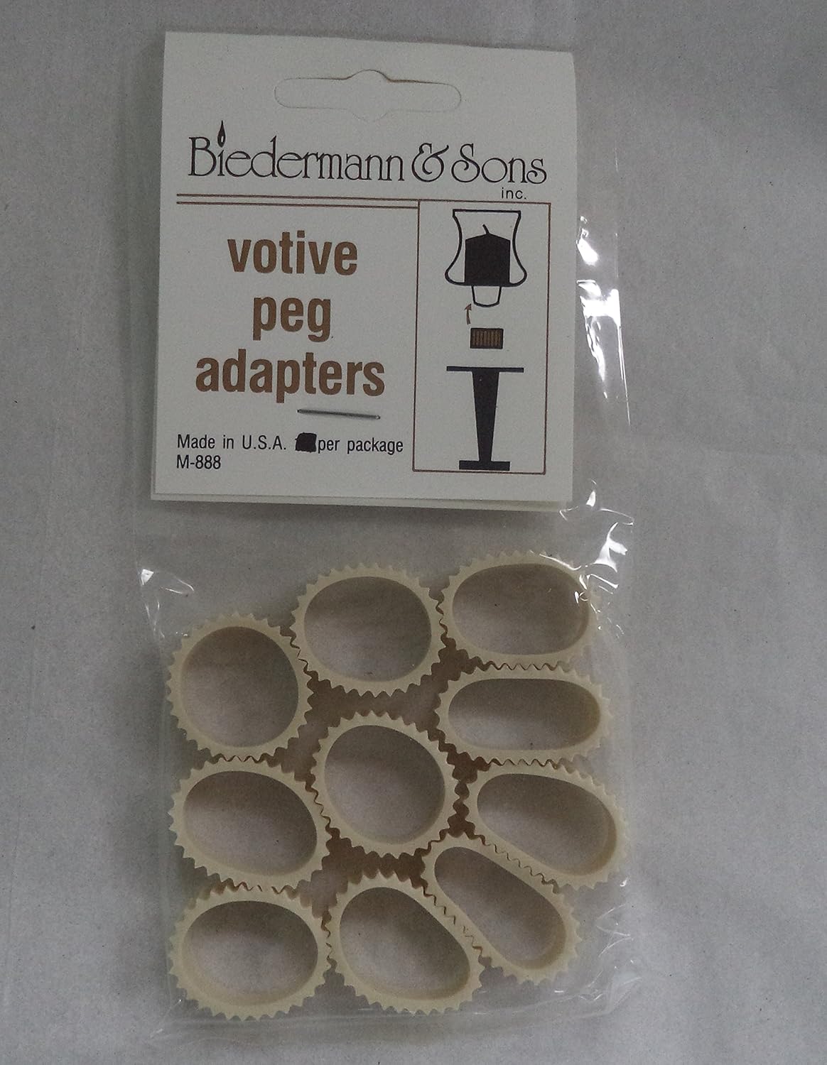 Biedermann Rubber Gasket / Votive for Peg Candle Holders 10 Piece