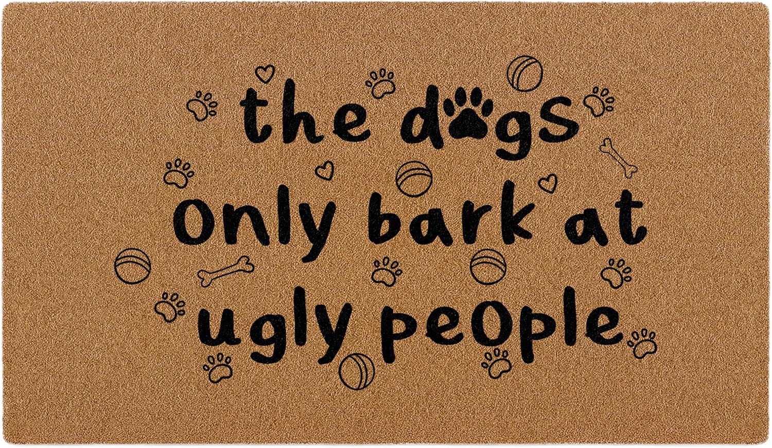Things to Ask Yourself Before You Knock Funny Quote Front Door Mat Indoor Outdoor Entrance, Rustic Artificial Coir Sarcastic Doormat Rugs for Porch Entry Patio Kitchen Decor 30x17in