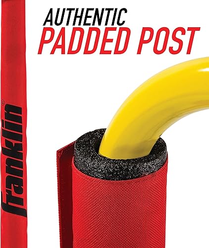 Miniatura 3 de Franklin Sports Auténtico poste de fútbol de acero de 85 x 55 pies poste para niños juego de postes de portería de fútbol goles de campo para patear