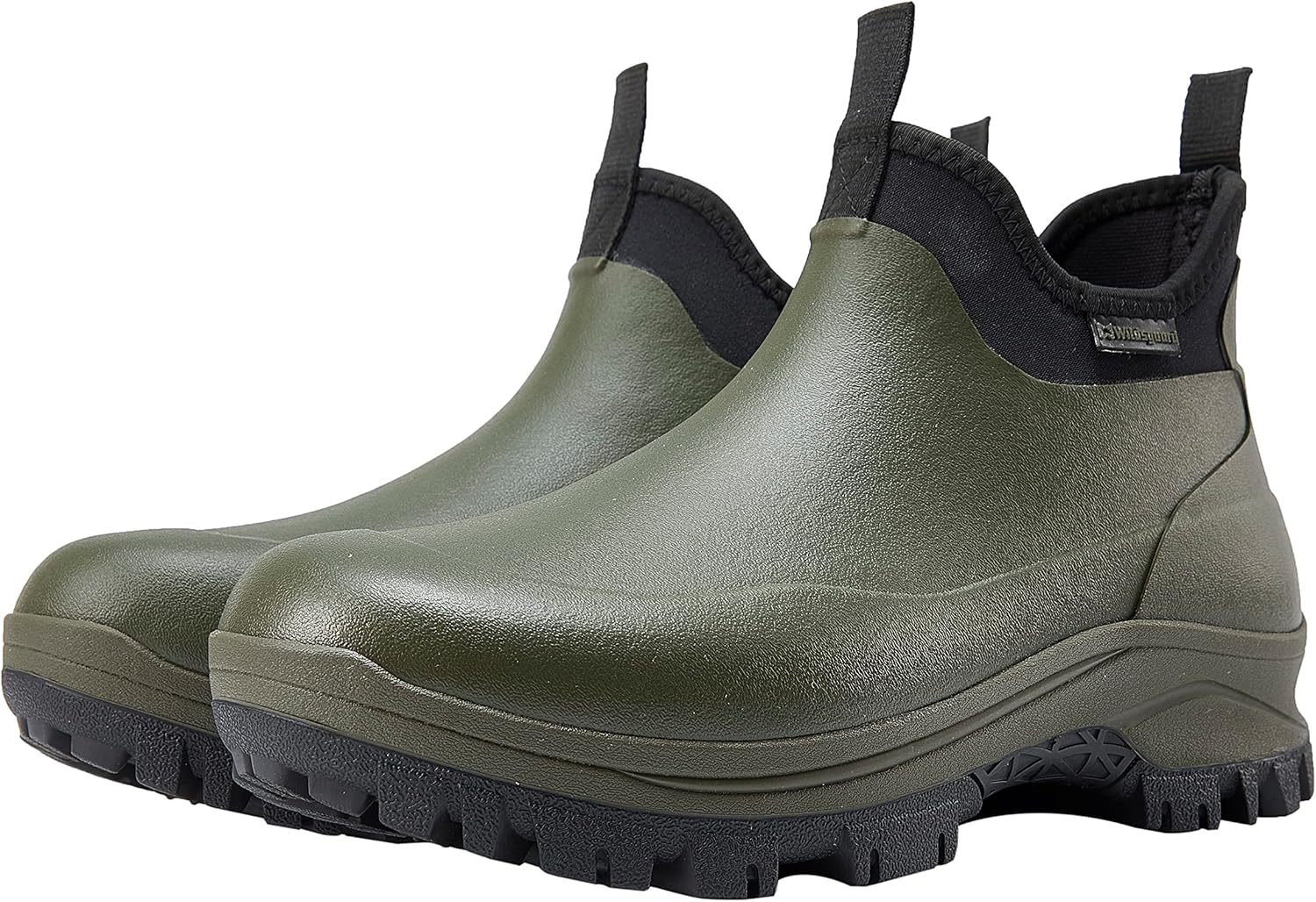 Sludgy 6" 4mm Forest green| Insulated Waterproof Rubber Ankle Waterproof Shoes for Rain and Mud, Fishing, Hunting (Adult, Men, 13, Numeric, US Footwear Size System, Medium)