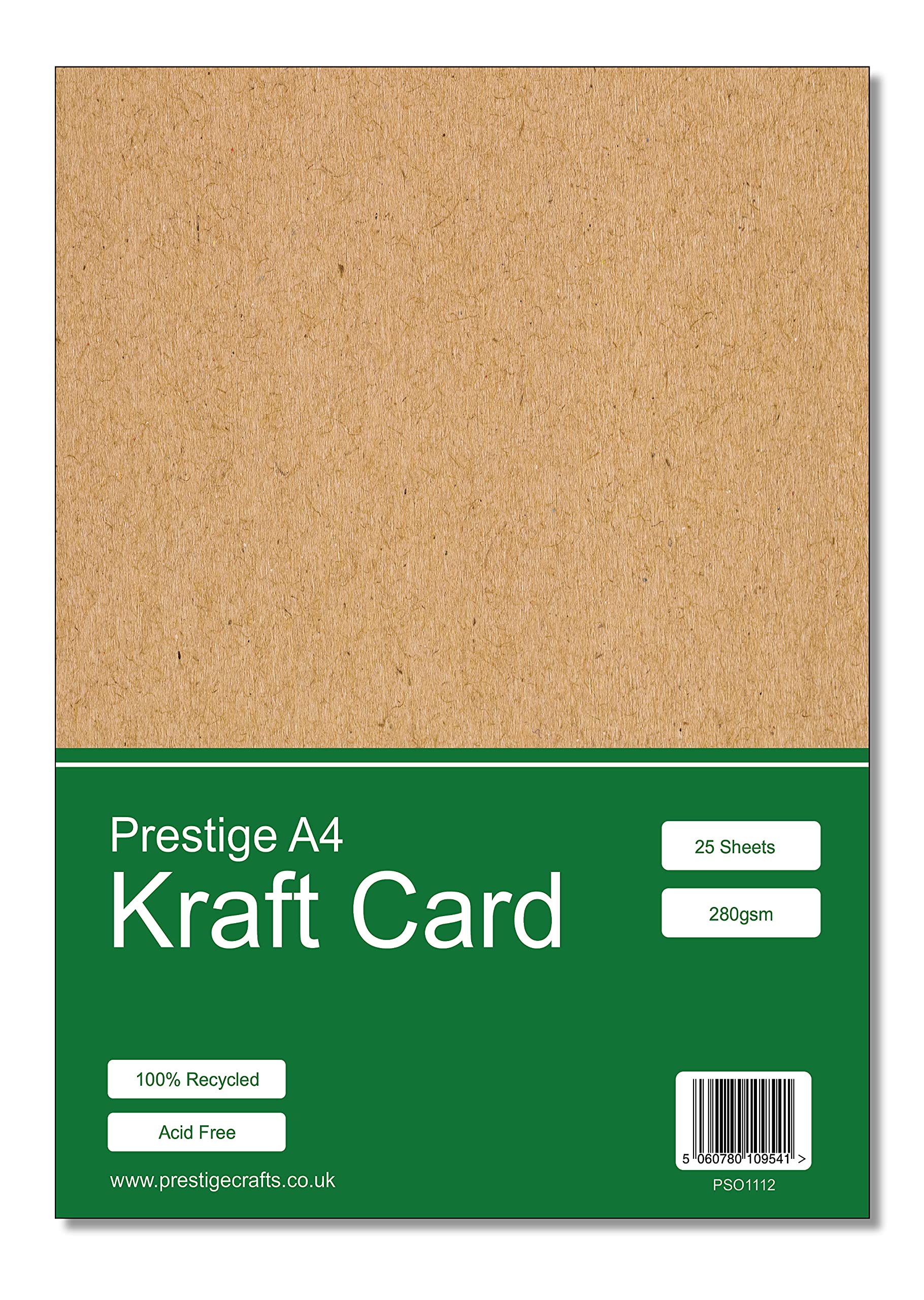 Prestige Kraft Card A4 Recycled 280gsm 25 Sheets