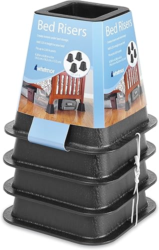 Miniatura 5 de Whitmor 6511-3349-BLK Elevadores de cama 4 unidades negros