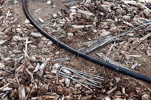 Miniatura 7 de Squirrel Products Estacas de jardín en forma de U, grapas de jardinería de 6 pulgadas, estacas de calibre 11 para tela de paisajismo, 0.114 in, 5.9