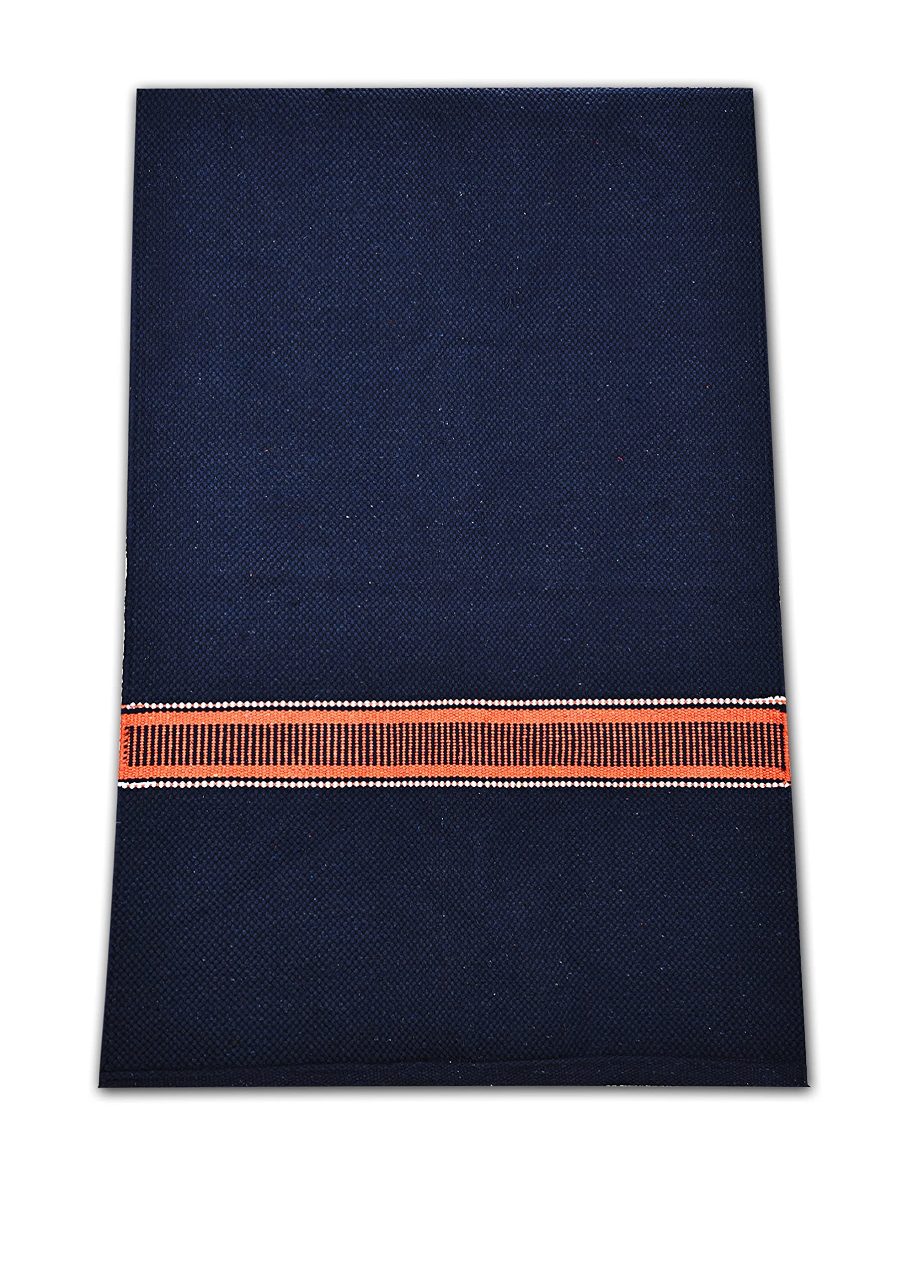 Roque Handicrafts Mens Cotton Eco Friendly Handloom Yoga Exercise Mat (Navy Blue) (B01G08T010) Amazon Price History, Amazon Price Tracker