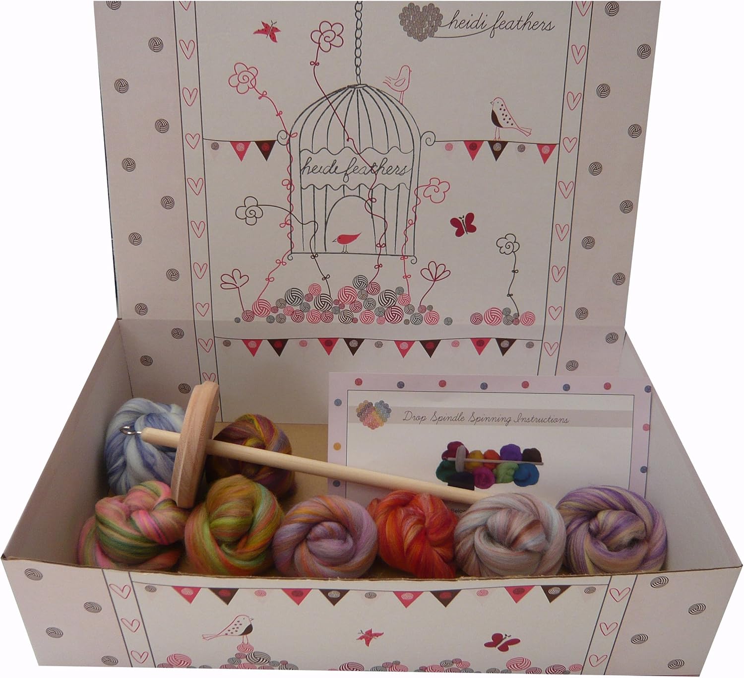 Heidifeathers Starter Spinning Kit - Blended Bamboo and Merino Wool