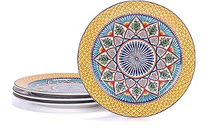 Bico Havana Dinnerware Ceramic Plates 4-Piece Set