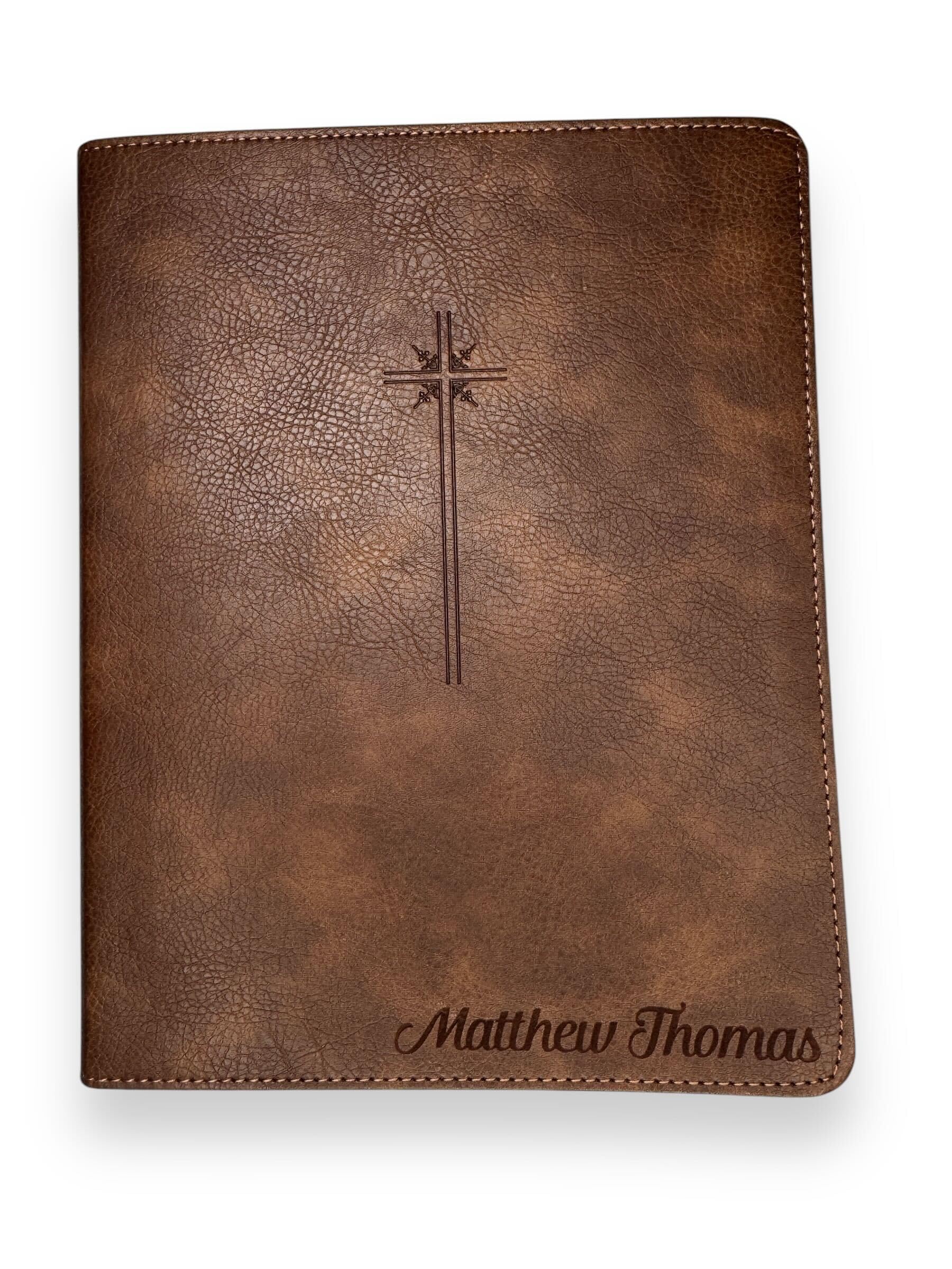 Personalized NIV Holy Bible Faux Leather Notetaking Bible | Medium Print | New International Version Bible Custom with Name, Date or Text | Gift for