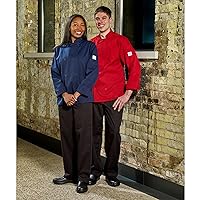 Vista 7 de Mercer Culinary Millennia - Pantalones de cocina unisex en dientes de perro, Negro