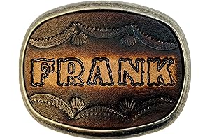 Custom Evilla Vaquera 6-Letter Leather Belt Buckle Handcrafted in the USA