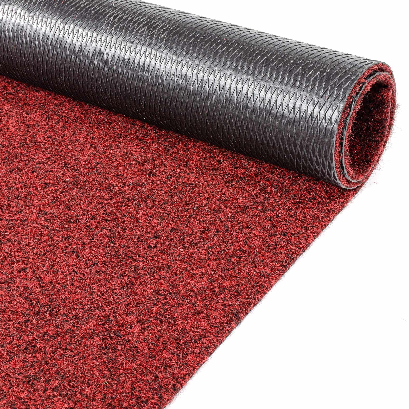 ANRO Poet Tapis de sol, paillasson, anti-salissures, pour l’intérieur et l’extérieur, convient au couloir, hall d’entrée, rouge, 100 x 1000 cm (10 m)
