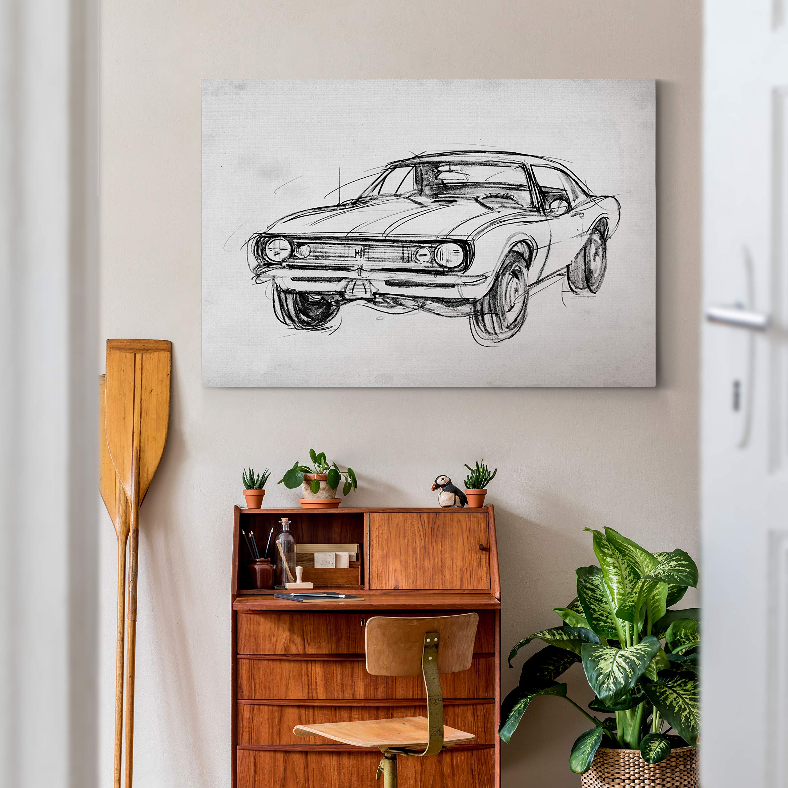 Amazon.com: Renditions Gallery 經典汽車素描3,復古美國肌肉車