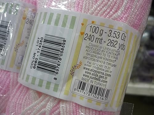 Miniatura 7 de 90% acrílico suave lana 10% hilo de bambú para tejer a mano Alize Baby Best Batik Crochet Lace Bordado Arte Artesanía Kit de costura Baby Blanket