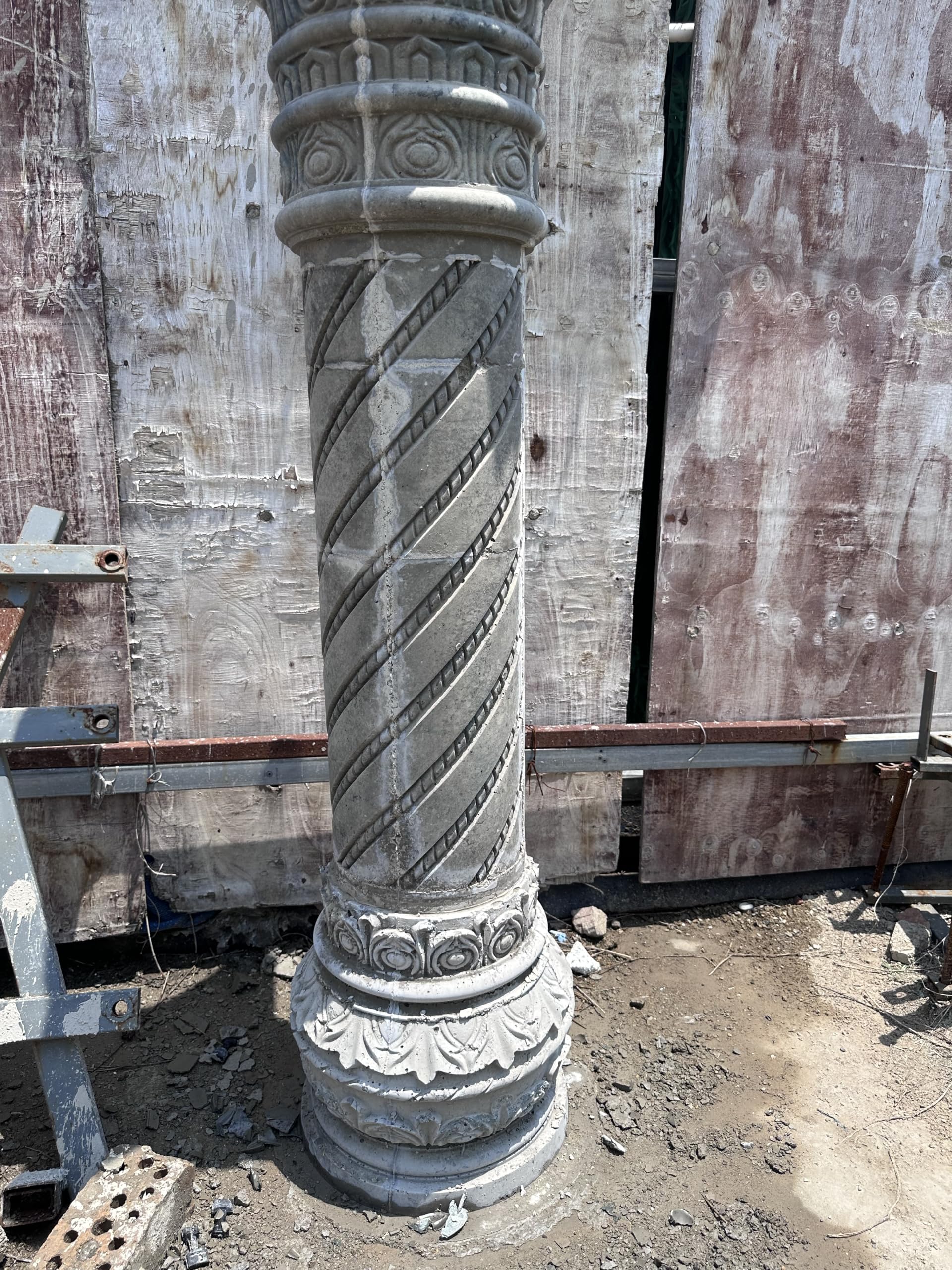 Nowa spiralna rzymska forma kolumnowa, średnica 25 cm (9,84") tworzywo sztuczne ABS, forma odlewnicza wielokrotnego użytku, trwała architektoniczna forma kolumnowa do betonu