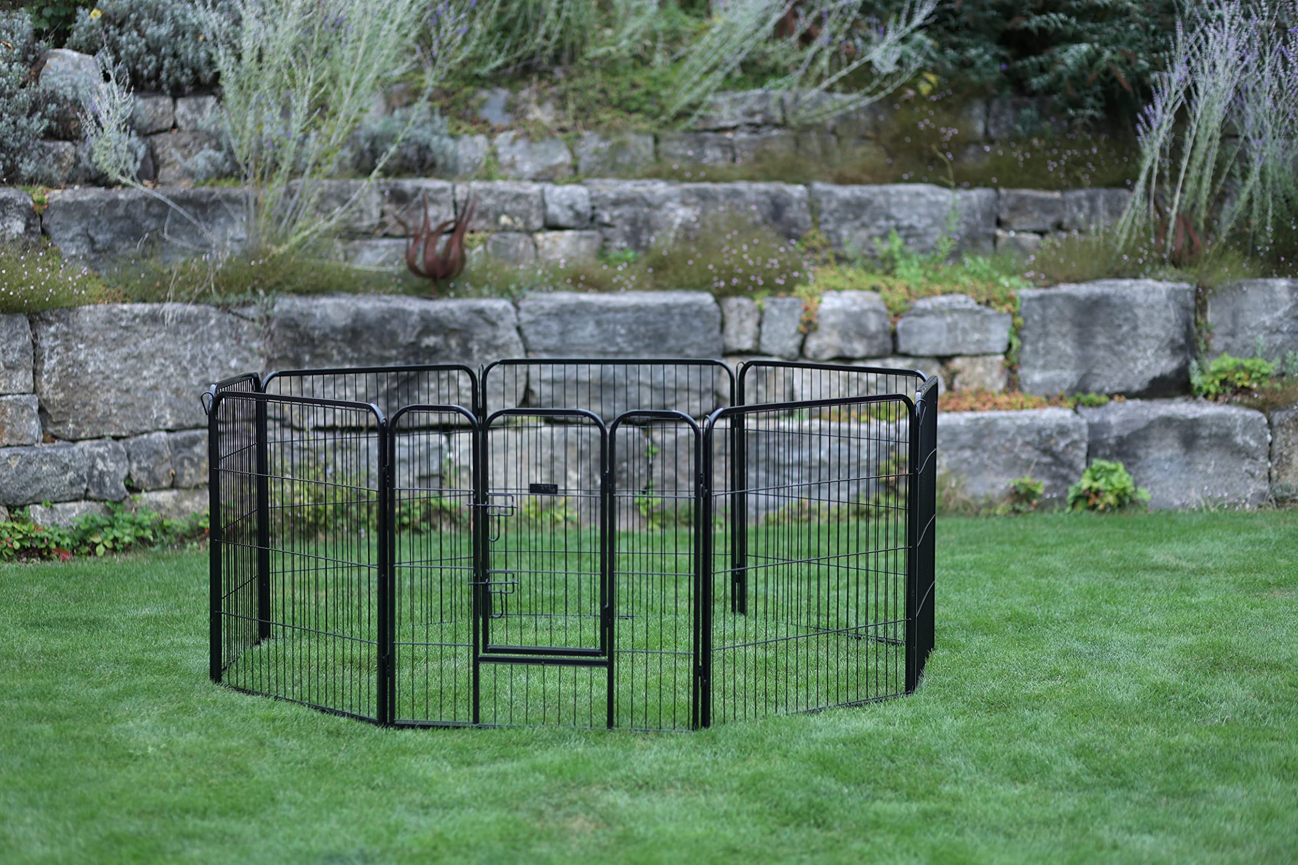 Kerbl 80577 Hunde- und Welpengehege 80x77cm, 8 Elemente, mit Türe, 20.12 kg