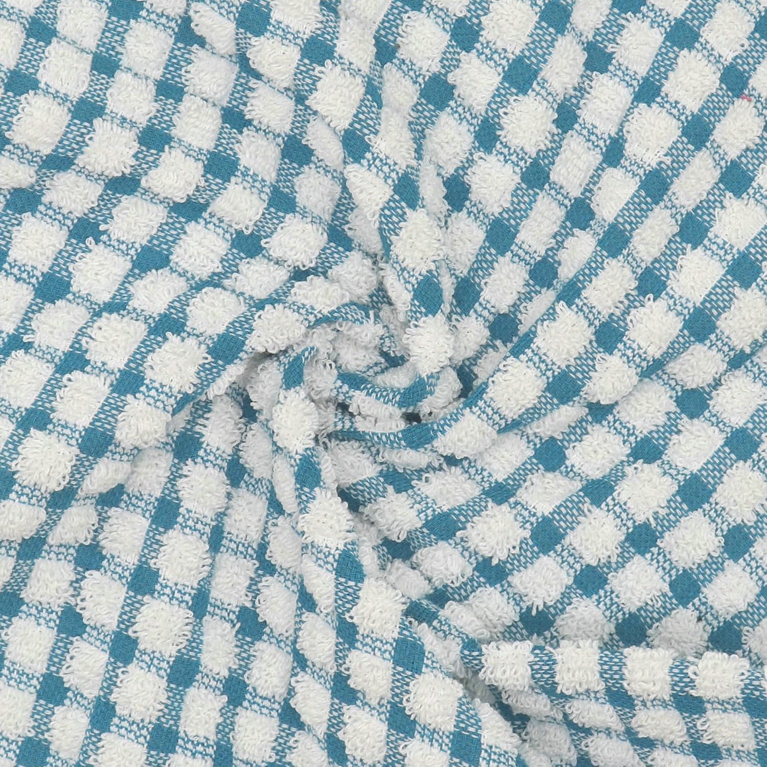 Cotton Dish Rags Dish Cloths For Washing Dishes,8Pack,11.8”x11.8”, Teal image 3
