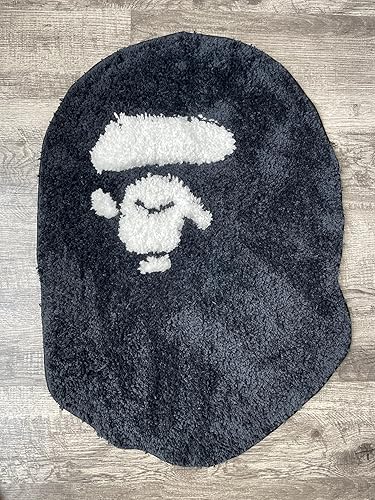 Miniatura 3 de Alfombra BAPE de Luxape  Hecha a mano y de alta calidad  28 pulgadas de ancho x 20 pulgadas de largo  Alfombra Hypebeast  Decoración de alfombra