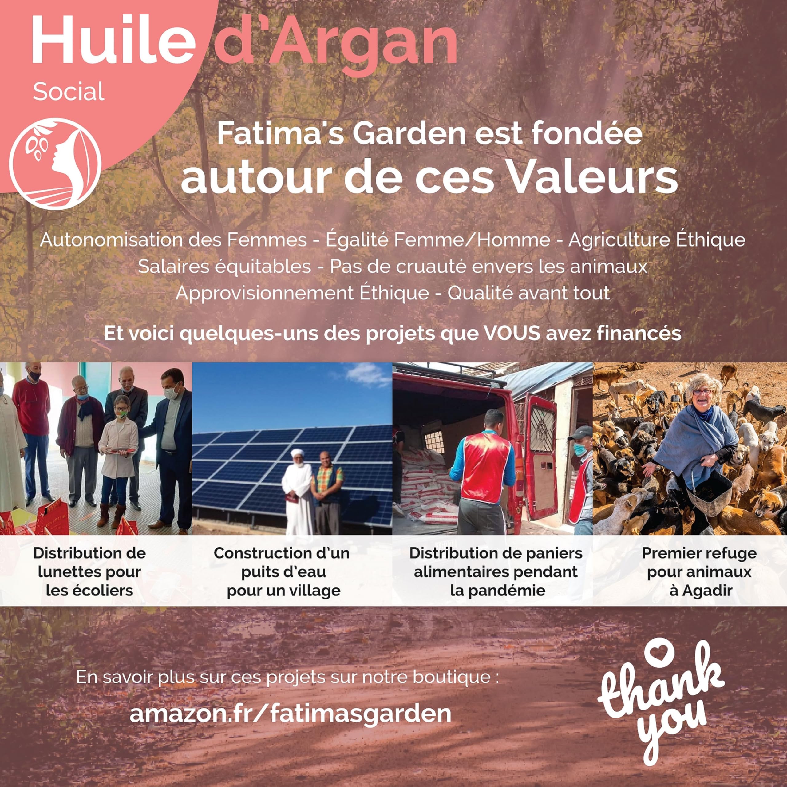 Fatima's Garden Huile d'Argan aux Pétales de Rose - Hydratant Anti-Âge Bio, 150ml
