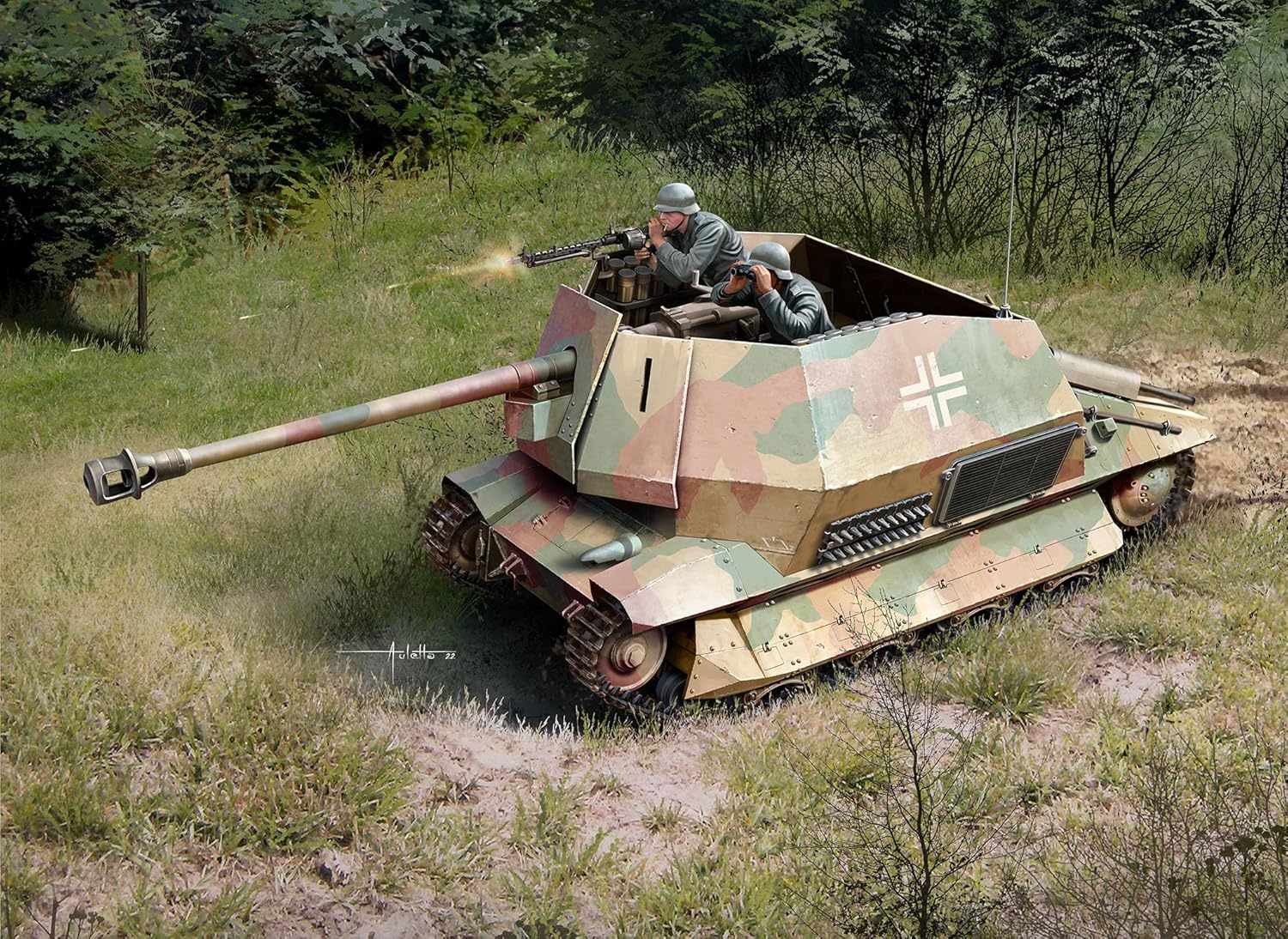 Revell German Level 03292 1/35 German Army Marder I (FCM 36) Anti-Tank Self-Propelled Gun Plastic Model