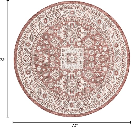 Miniatura 526 de Rugs.com Outdoor Aztec Collection Alfombra – 4 x 6 pies alfombra de tejido plano gris carbón perfecta para salas de estar, grandes comedores, planos