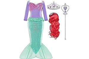 Ariel Costume for Girls - Age 3-8 Little Mermaid Dress Up Costume...