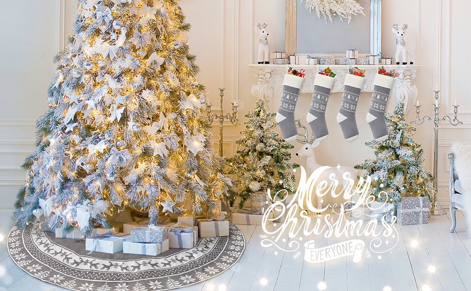 Gonna Albero Natale 122cm - Copribase Lavorata A Maglia 3D - Foto 6