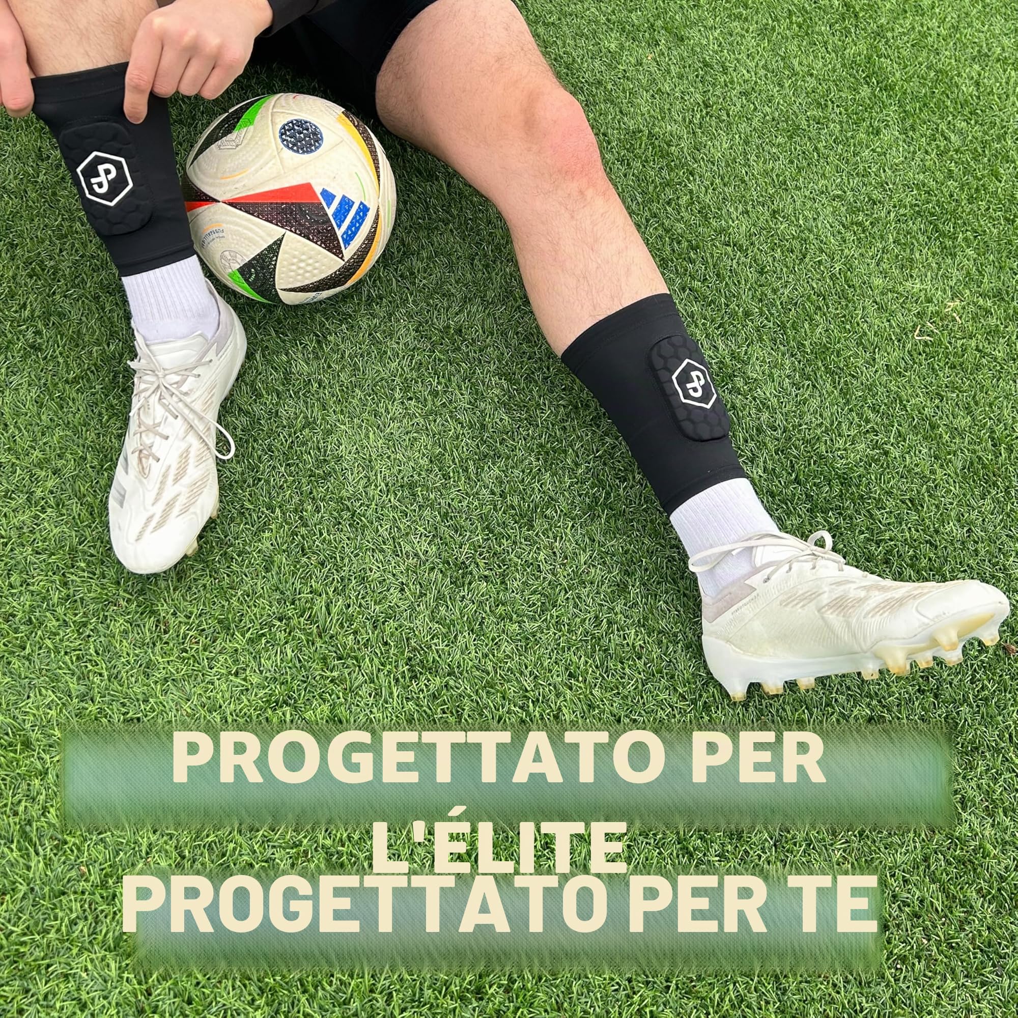 JDP Premium parastinchi 3 in 1, calze con parastinchi integrato da calcio uomo / donna / bambini, protezioni per tibia incluse con calzettoni da calcio, parastinchi da sportivi, accessori sportivi
