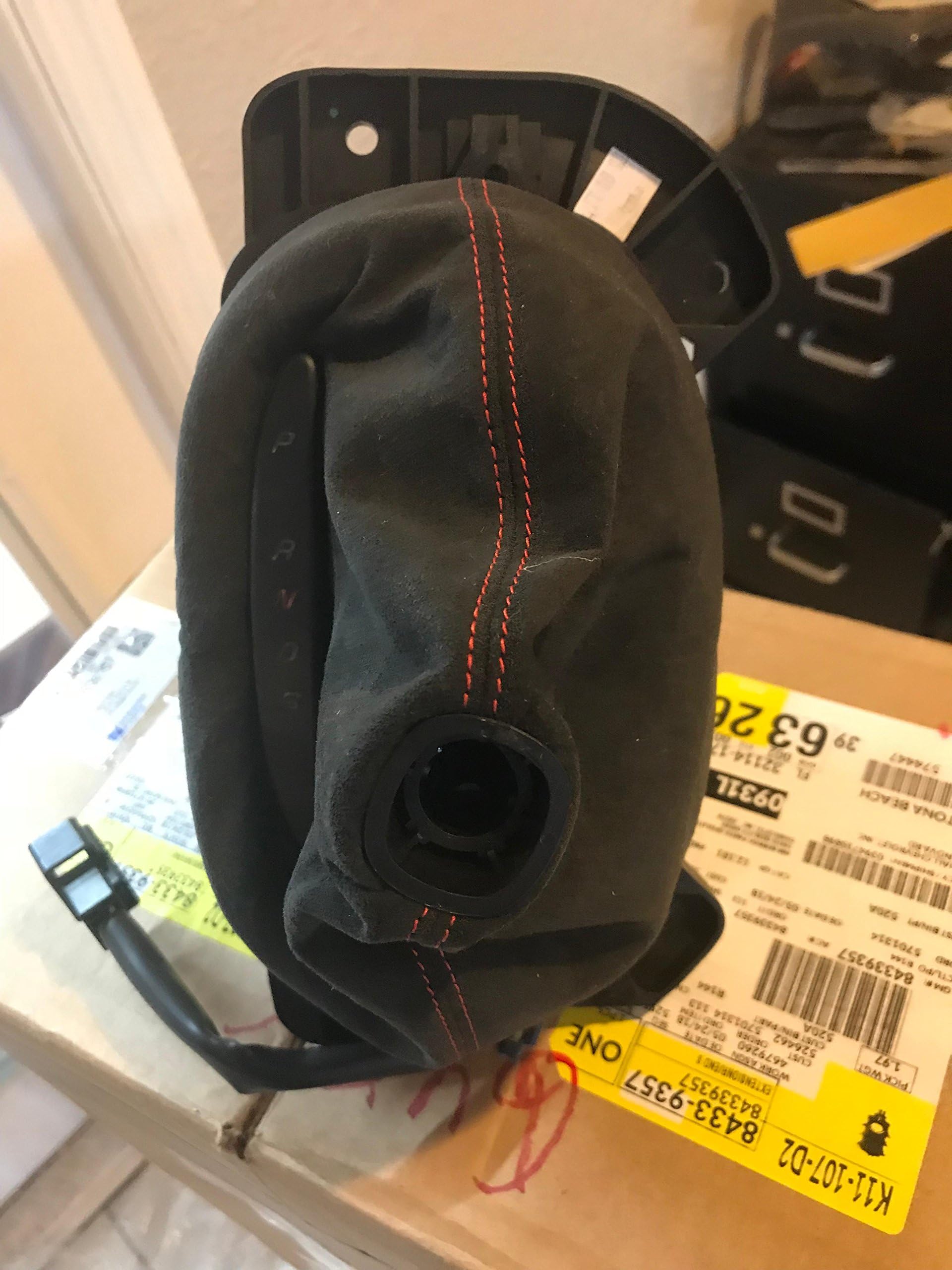 Performance Corvettes 2005-2013 C6 Grand Sport Automatic Transmission Shifter Assembly Suede with Red Stitching OEM GM