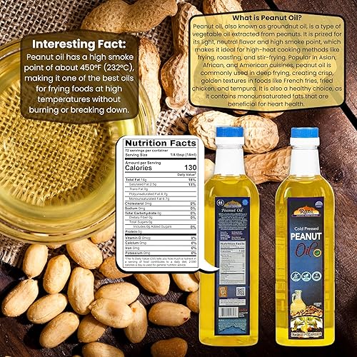 Miniatura 2 de Rani Peanut Oil 33.8 Ounce (1 Liter) Cold Pressed  100% Natural  NON-GMO  Kosher  Vegan  Gluten Free