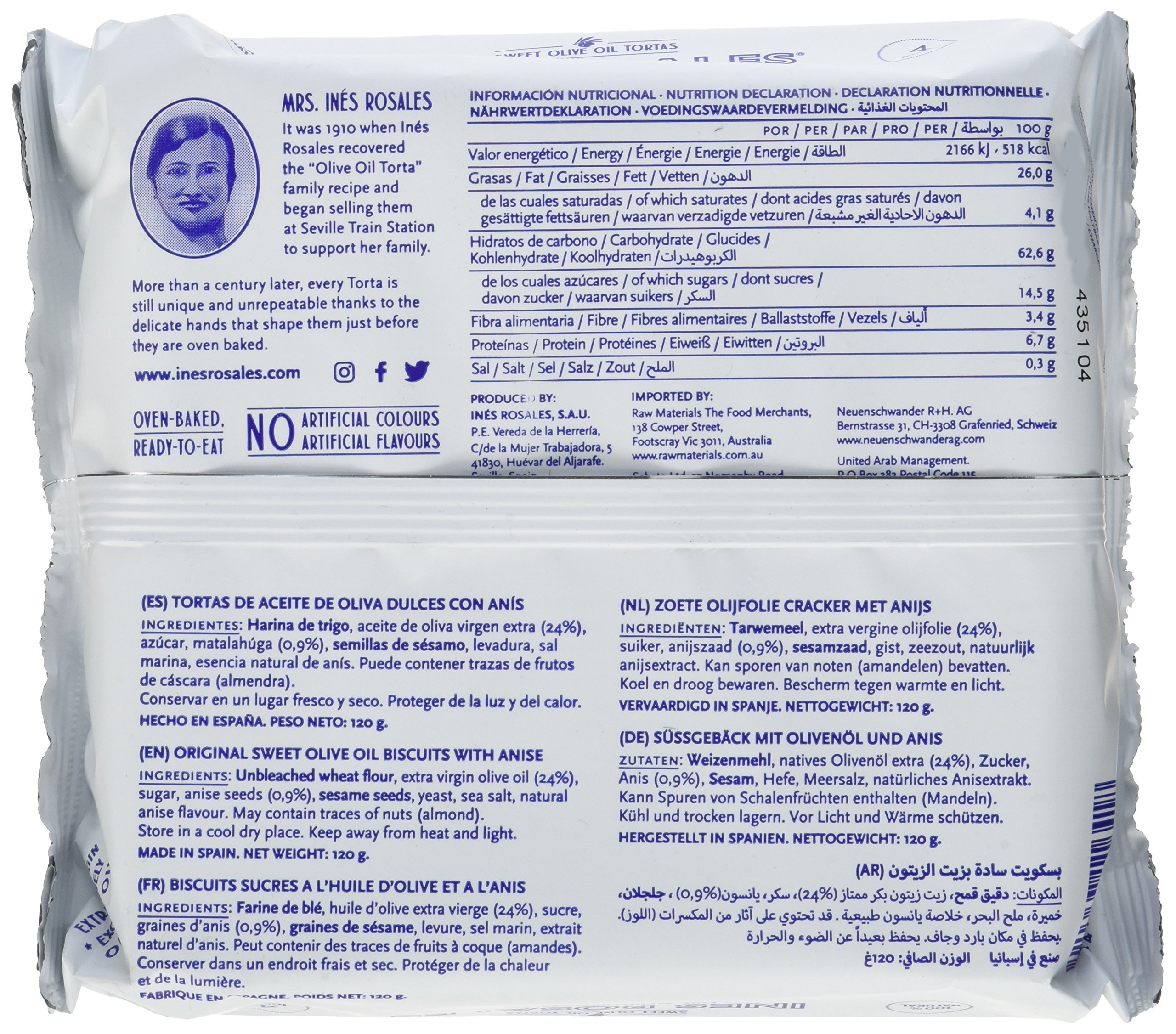Ines Rosales - Tortas de aceite - 180 g - 6 unidades