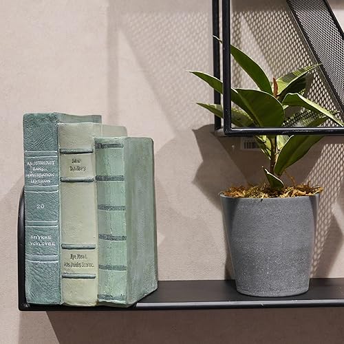 Miniatura 8 de Libros decorativos para decoración del hogar  Juego de decoración de libros falsos clásicos retro de resina, regalo para hombres, mesa de café,