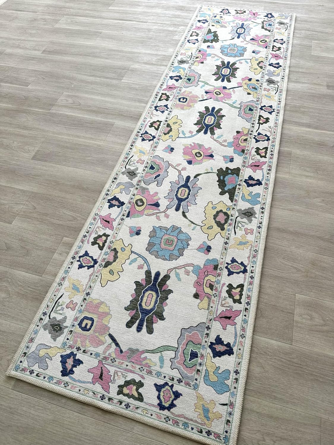 Amazon.com: Fame Living Colorful Oushak Runner Rug, Modern Runners ...