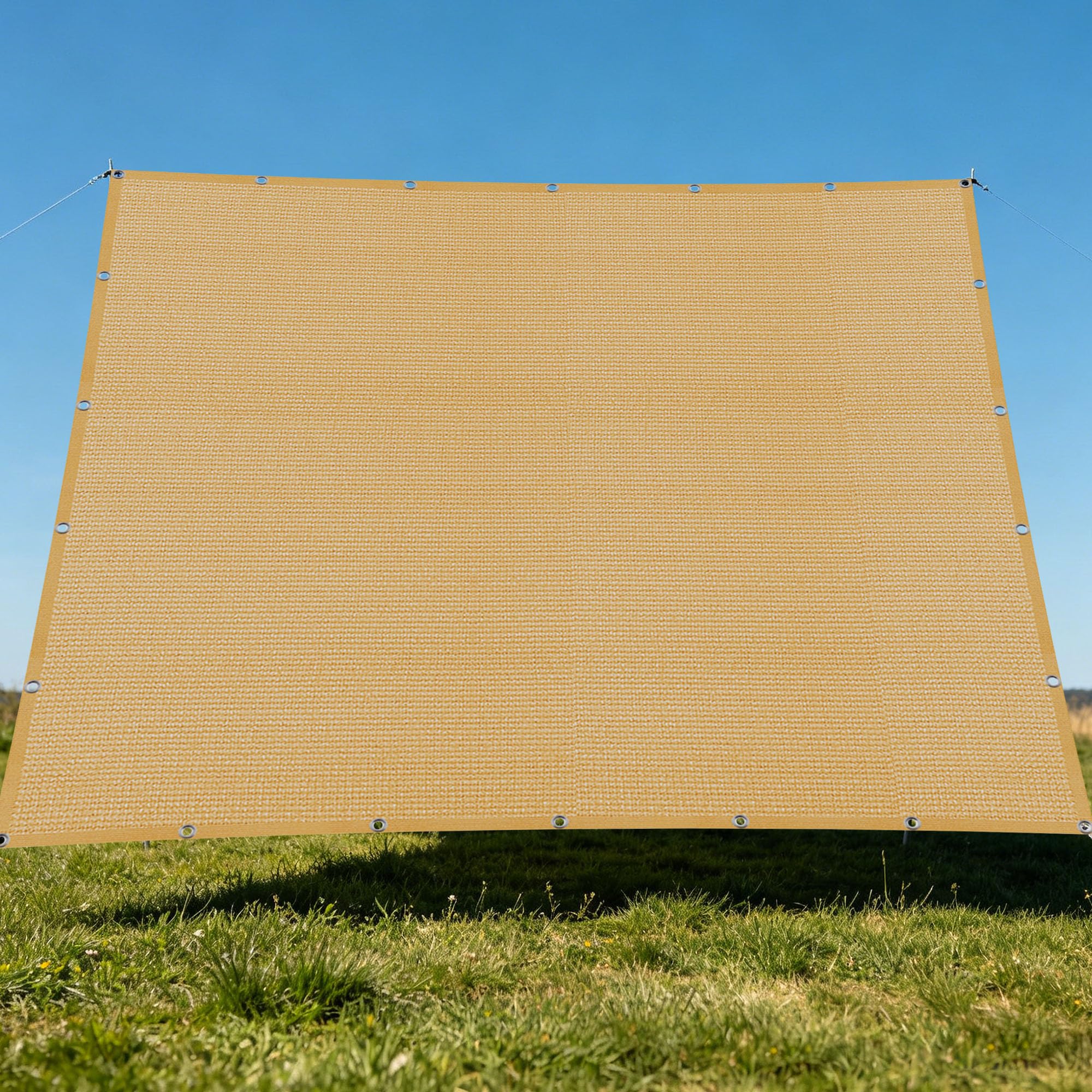 Toile d'ombrage de serres 1,8x2,9 m jaune sable perméable avec œillets