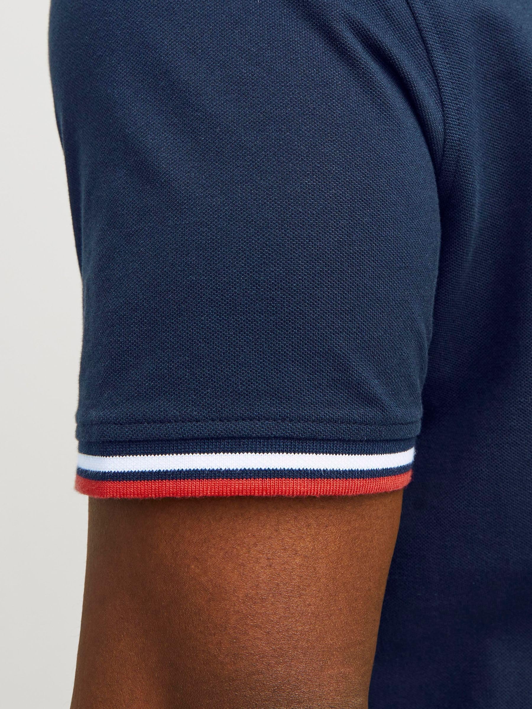 Jack & Jones Herren Jjepaulos Polo Ss Noos Polohemd (1er Pack) XXL Große Größen Navy Blazer - 4