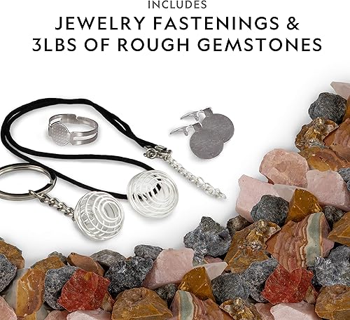 Miniatura 4 de NATIONAL GEOGRAPHIC Rock Tumbler Media - Kit de vasos para pulir rocas, grano y pulido de 4 etapas, pellets de cerámica, espuma de pulido GemFoam,