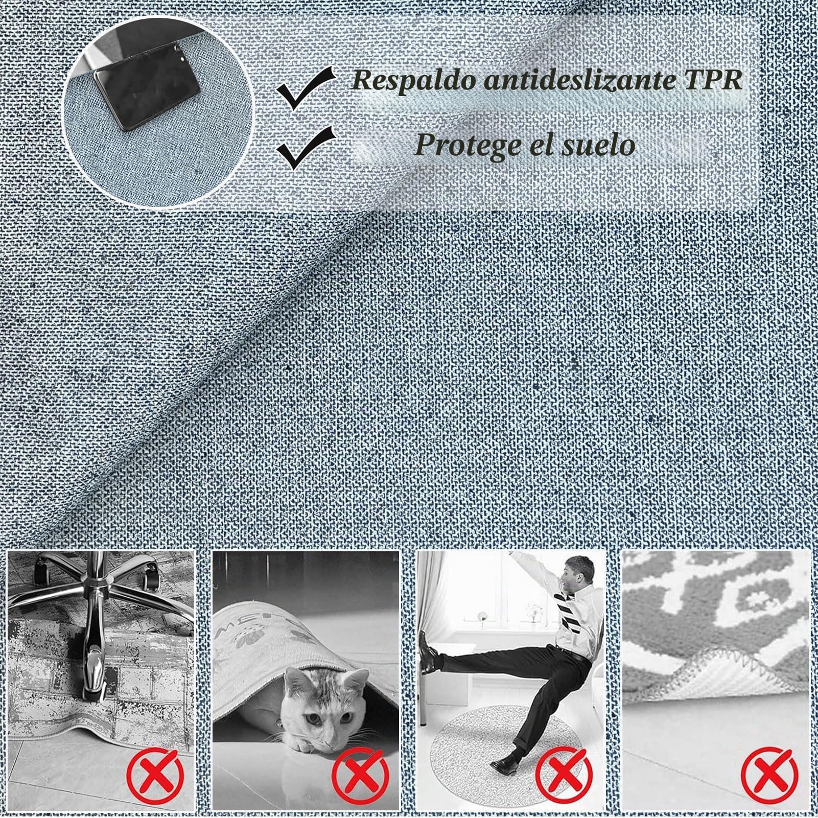 Alfombra Silla Escritorio Alfombra Protectora Suelo Silla Ruedas Antideslizante Alfombra para Silla de Gaming Ruedas Oficina Ordenador Alfombra de protección del Suelo para Silla 70 x 100 cm