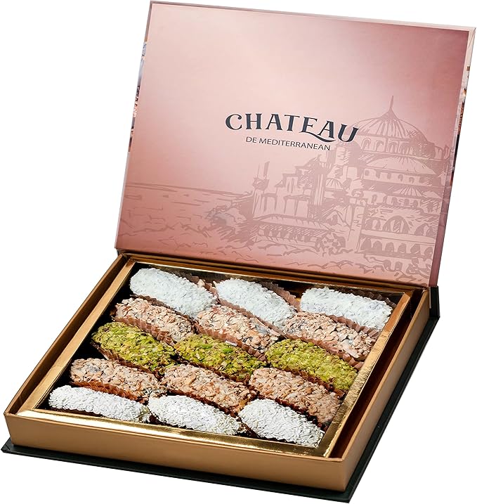 Medjool Dates Filled with Almonds And Coated in White Chocolate, Gift Box, 500g Amazon.co.uk