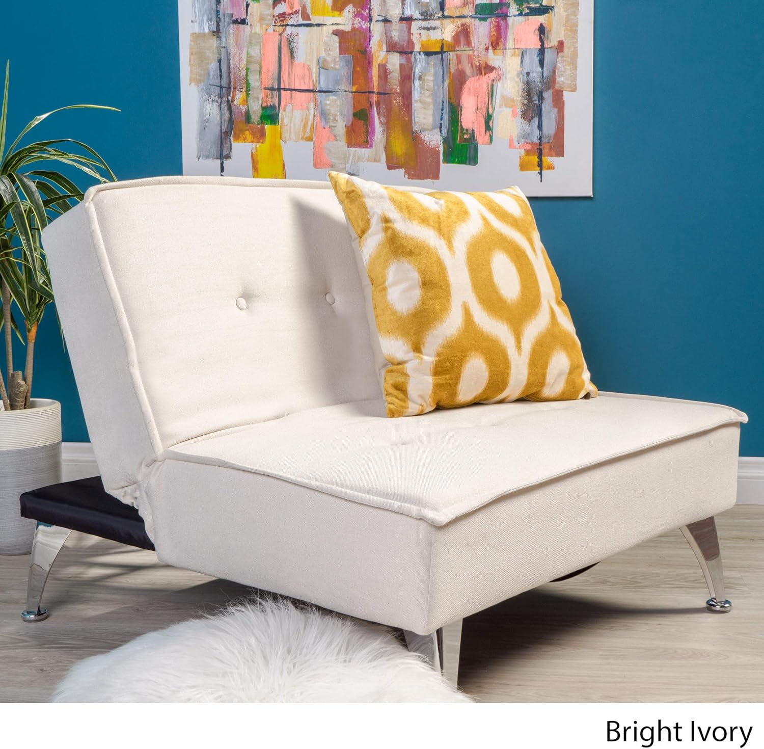 Christopher Knight Home Gemma Fabric Sofa Bed, Ivory, Dimensions: 37.00”D x 36.25”W x 29.00”H