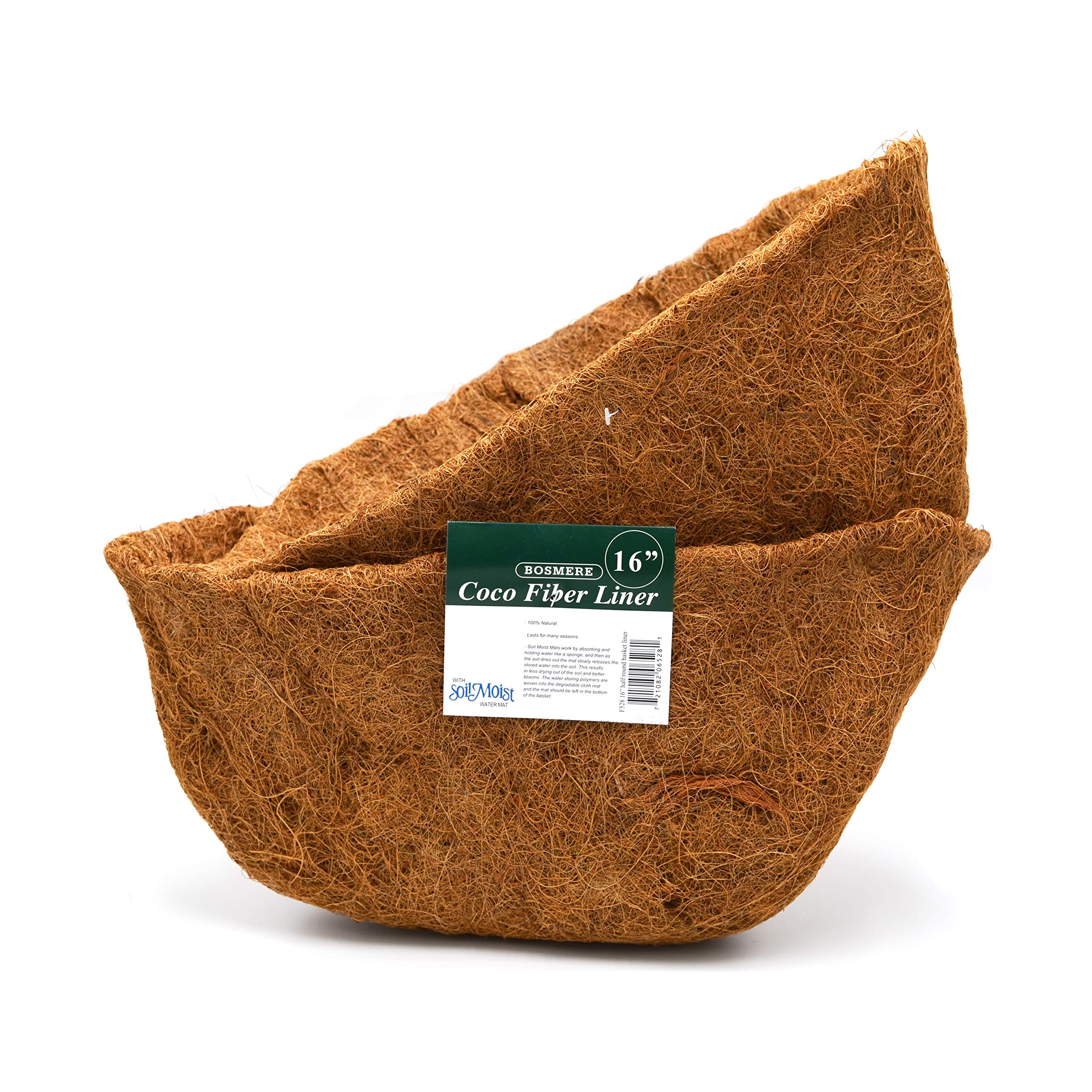 Bosmere16" Half Basket Replacement Liner x 2 (F528) Brown