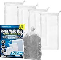 Vista 15 de Aquatic Experts Bolsa fina para acuario, bolsas de filtro duraderas para pecera, bolsa de medios de filtro con cordón seguro, bolsas multimedia