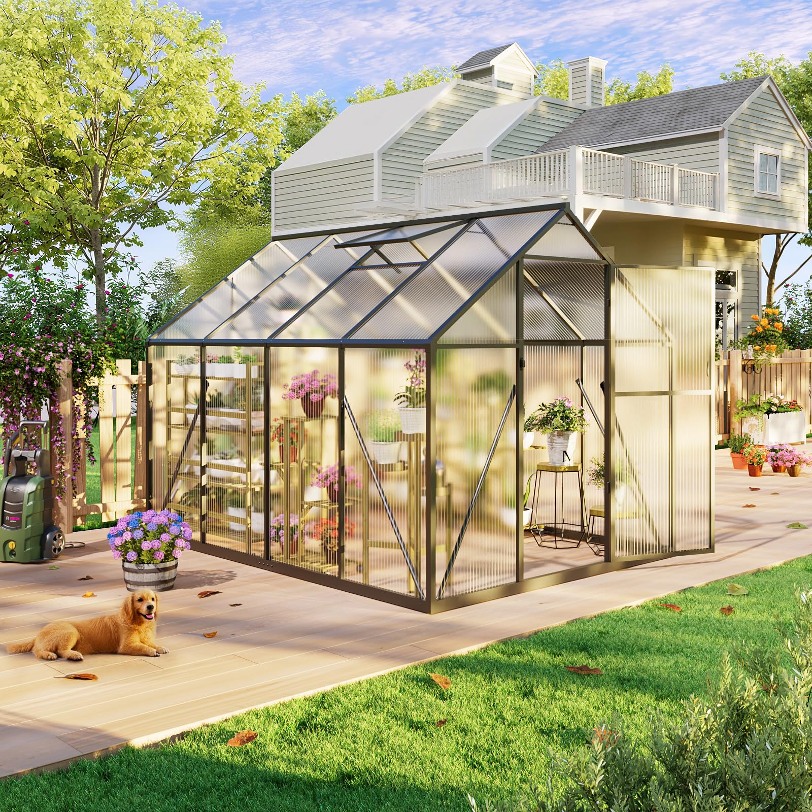 Amazon.com : SYLVIERA 6x8FT Outdoor Greenhouse