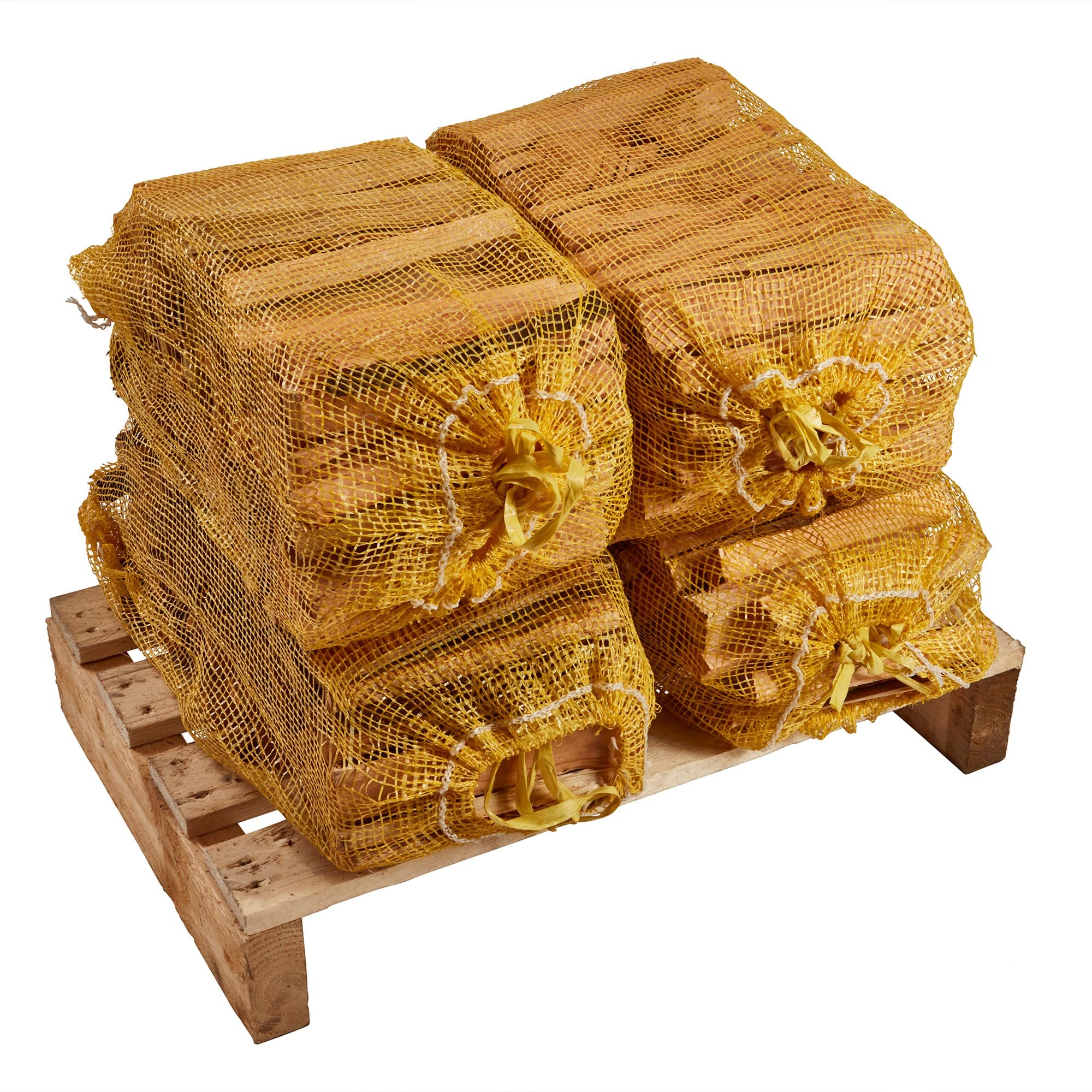4 x Large Nets of Kindling Wood (16KG) - Kiln Dried, Natural Firelighters for Fire Starting, Premium Quality Ready to Light