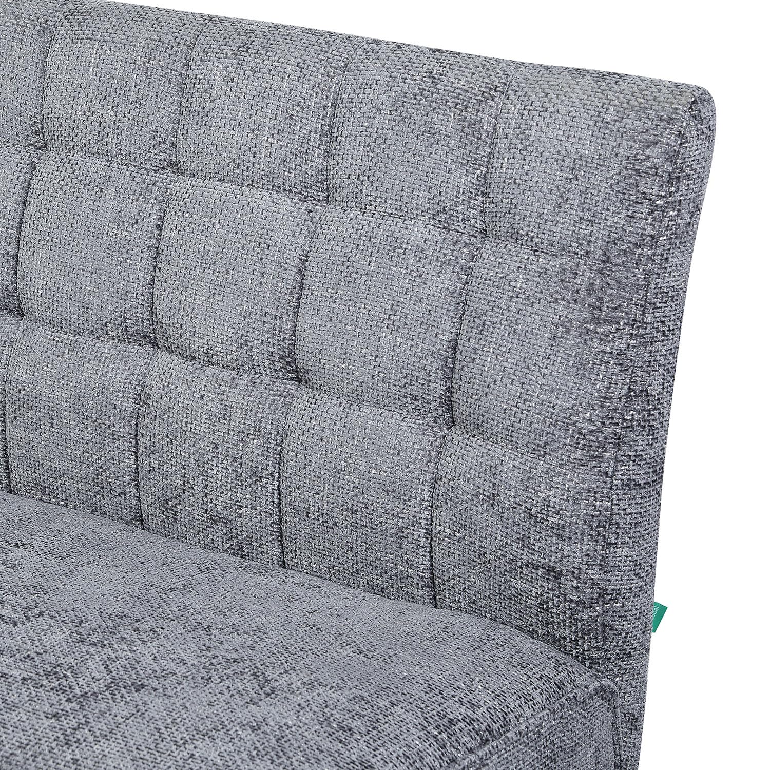 DUBI Möbel Sitzbank Clara 160 cm mit Federkernpolsterung – Moderne Esszimmerbank Hellgrau – Gepolsterte Küchenbank mit 15 cm Polsterung & Metallbeinen Schwarz